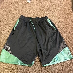 Jordan Black Shorts with Teal Trim